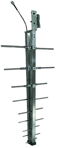 Broadband UHF log periodic antenna, 304 stainless steel, 350-650MHz, 150W, N-type female, 8.3dBi – 700mm